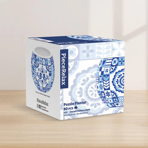 Pintoo K1117 Danish Folklore Style - Flower Pot Jigsaw Puzzle