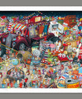 Pintoo H3447 Beach party rainbow scene - 1000 Piece Jigsaw Puzzle by Peter Adderley