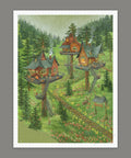 Pintoo H3499 Forest Tree Houses - 1200 Piece Jigsaw Puzzle by Julia Vaihicheva