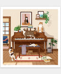 Pintoo H4082 Piano and Cats - 900 Piece Jigsaw Puzzle by Myowntime