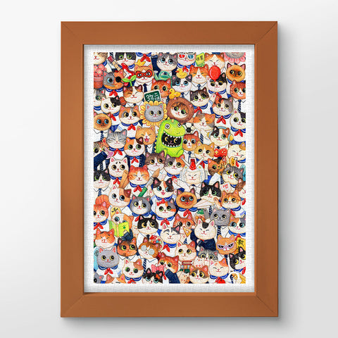 Pintoo H4096 Meow Class - 600 Piece Jigsaw Puzzle by Cotton Lion