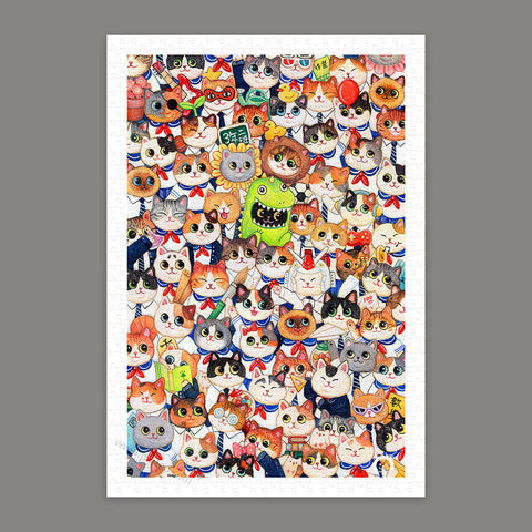 Pintoo H4096 Meow Class - 600 Piece Jigsaw Puzzle by Cotton Lion