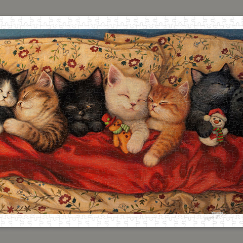 Pintoo H4154 Kittens' Snuggle Time - 800 Piece Jigsaw Puzzle by Phoenix Chan