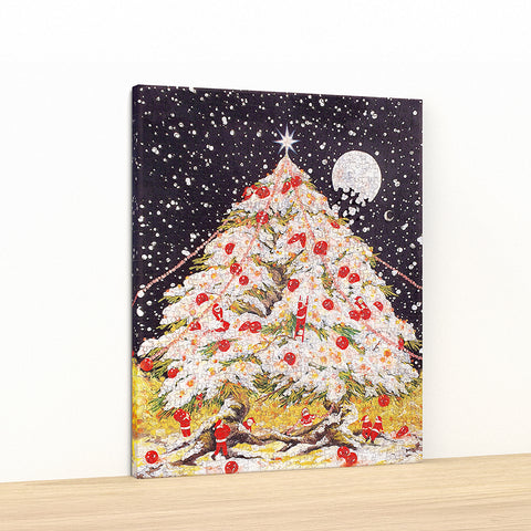 Pintoo HN1417 Christmas Night Under the Moonlight - 586 Piece Jigsaw Puzzle by Cureyom