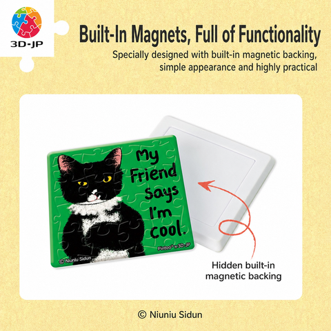 The Cat's Way - Puzzle Magnet Combo (set of six) [D1633]