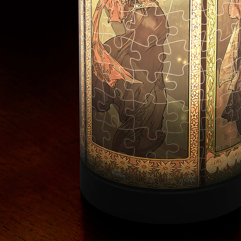 Pintoo JB1006 The Moon and the Stars - Puzzle Table Lamp Jigsaw Puzzle by Mucha