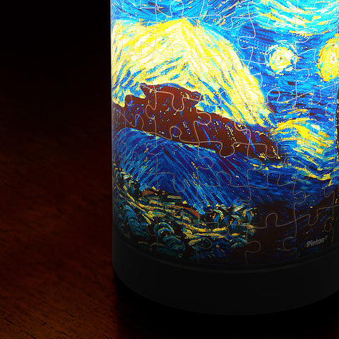 Pintoo JB1007 The Starry Night, June 1889 - Puzzle Table Lamp Jigsaw Puzzle by Vincent van Gogh