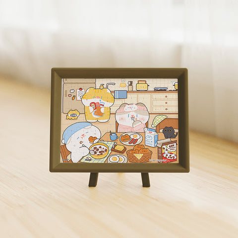 Pintoo Q1317 Cat Brand Breakfast - 80 Piece XS Jigsaw Puzzle by Chen Chen