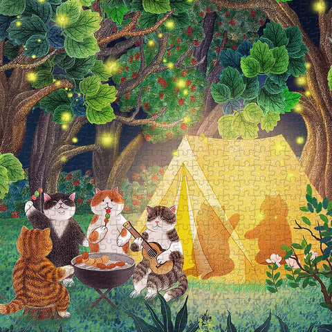 Pintoo U1057 Camping Holiday - 1008 Piece Jigsaw Puzzle by Nyangsongi