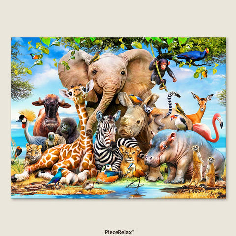Pintoo U1087 Africa Smile - 1008 Piece Jigsaw Puzzle by Howard Robinson