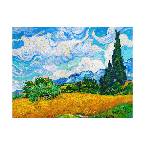 PieceRelax - Wheat Field with Cypresses - PieceClicks 1008 Pieces [U1110] - Vincent Van Gogh