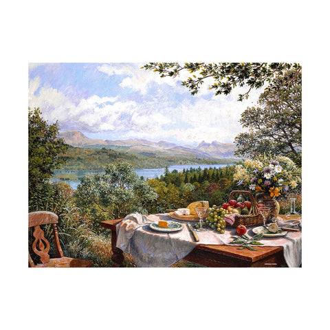 Pintoo U1133 PieceClicks - 1008 Piece - Summer Lunch Overlooking The Lake by Stephen Darbishire