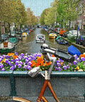 Pintoo U1137 PieceClicks - 504 Piece - Bike Flowers and Canal, Amsterdam