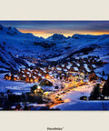Pintoo U1139 PieceClicks - 1008 Piece - Beautiful Dusk in French Alps Resort