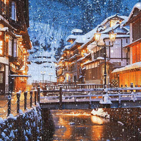 Pintoo U1140 PieceClicks - 1008 Piece - Ginzan Onsen Hot Spring, Japan