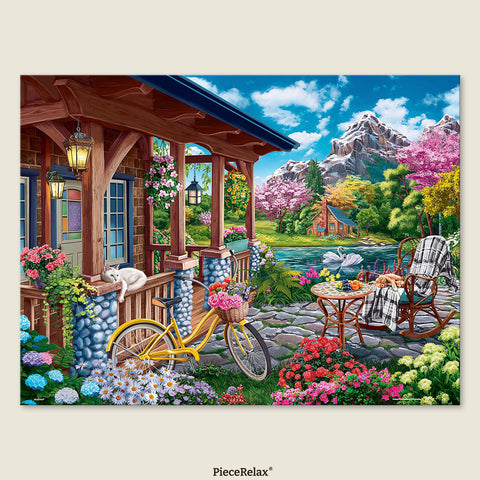 Pintoo U1149 PieceClicks - 1008 Piece - Colorful Lake House by Image World