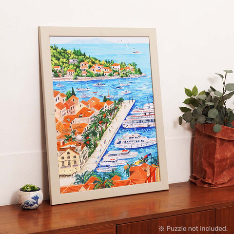 PieceRelax - Oatmeal - Wood Style Frame for PieceRelax 1008 Piece Puzzles [W1261]