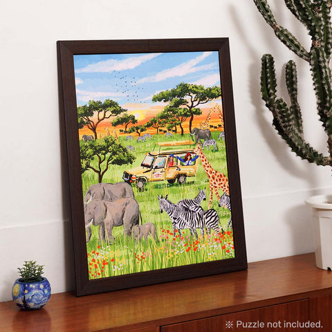 PieceRelax - Charcoal Brown - Wood Style Frame for PieceRelax 1008 Piece Puzzles [W1263]