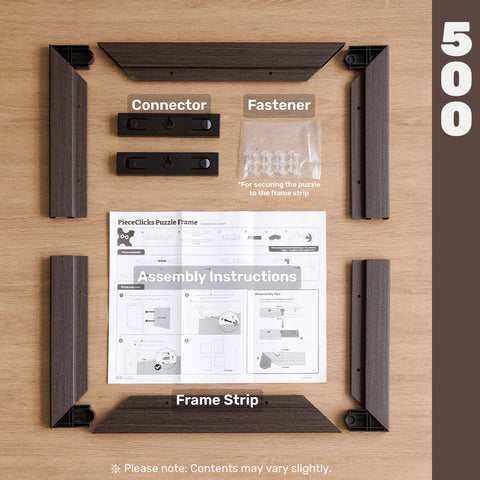 PieceRelax - Charcoal Brown - Wood Style Frame for PieceRelax 504 Piece Puzzles [W1264]