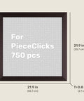 PieceRelax - Charcoal Brown - Wood Style Frame for PieceRelax 756 Piece Puzzles [W1265]